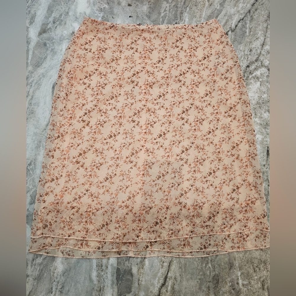 H&M Peach Floral Mini Skirt